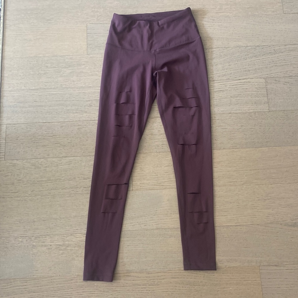 90 Degree by Reflex. Ripped legging. Dark Purple. Worn once. SIZE XS.